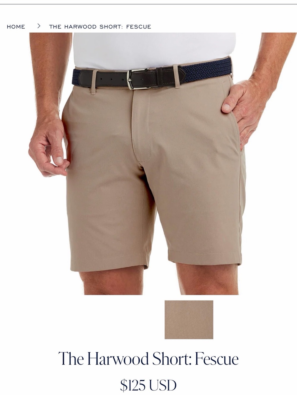 Holderness & Bourne The Harwood Short - Fescue Men’s Khaki Golf Shorts